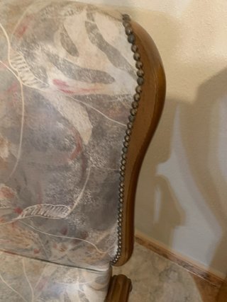 Pareja de sillón Mecedora Rústico Tela y Madera
