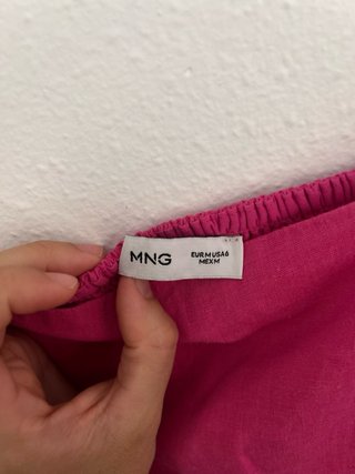 Vestido rosa Mango tirantes con cuentas