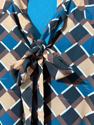 Camisa estampada talla única con lazo