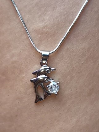Collar Plata Delfines con Circonita