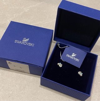Pendientes Swarovski Azules y Plateados