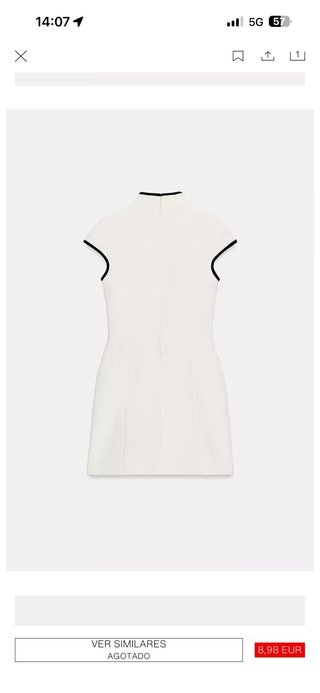 Vestido mini vivos contraste Zara