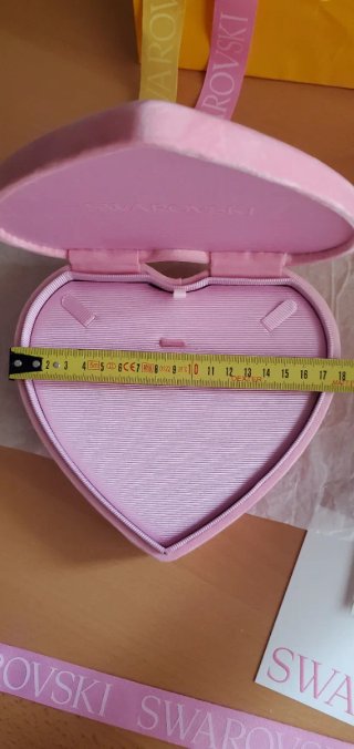Portagioie Cuore SWAROVSKI Velluto Rosas Nuovo