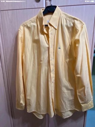 Camisa Lacoste Oxford Amarilla