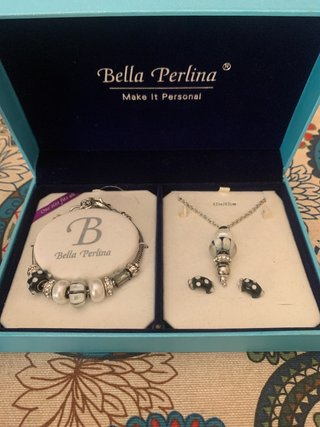 Juego Bella Perlina: Pulsera, Colgante y Pendiente