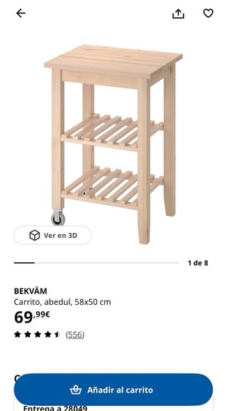 Carrito Auxiliar Cocina Bekvam Ikea