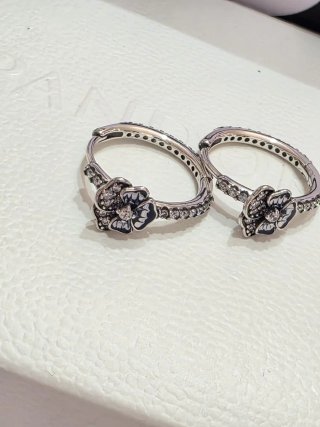 Pendientes Aro Flor Plata y Circonitas