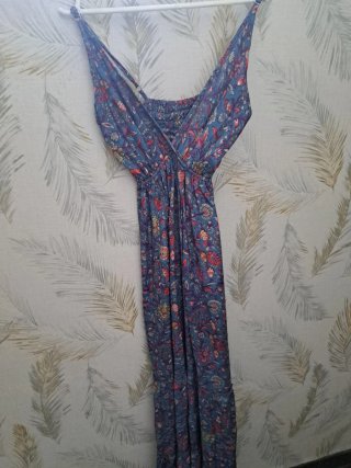 Vestido largo estampado floral