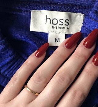 Vestido Hoss Intropia azul y marrón talla M