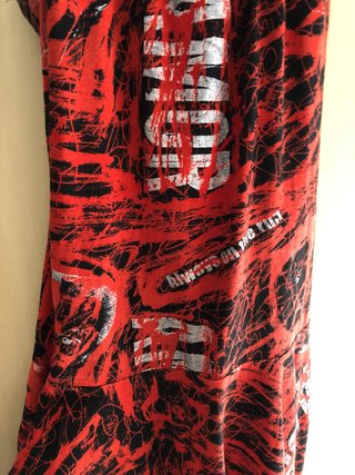 Vestido Desigual Rojo y Negro