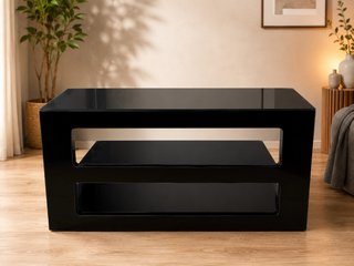 Mueble TV moderno cristal negro