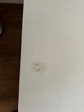 Mesa salón auxiliar blanca con estante SE REGALA