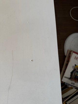 Mesa salón auxiliar blanca con estante SE REGALA