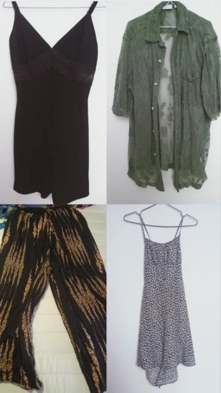 Blusa rosa y negra mujer
