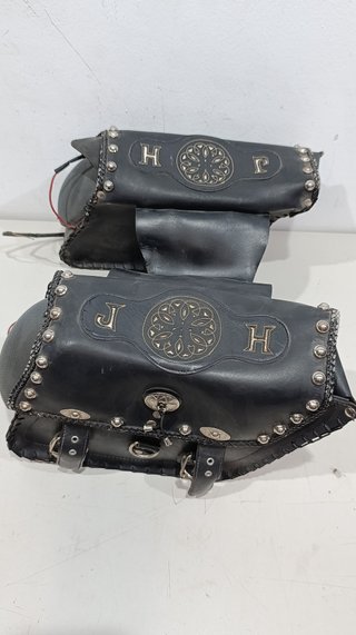 Alforjas JH Moto Custom Cuero Negro