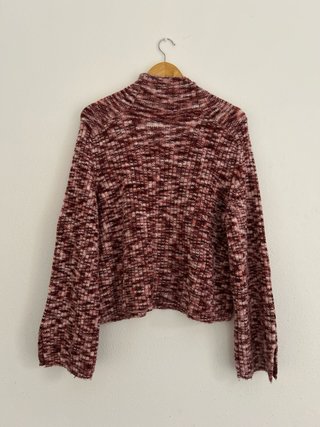 Jersey de cuello alto con estampado jaspeado