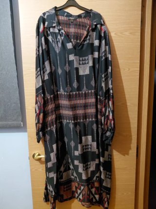 Vestido largo estampado mujer