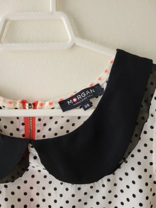 Blusa lunares cuello bebé
