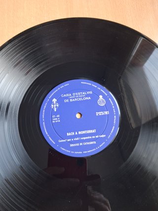 Disco vinilo Bach a Montserrat