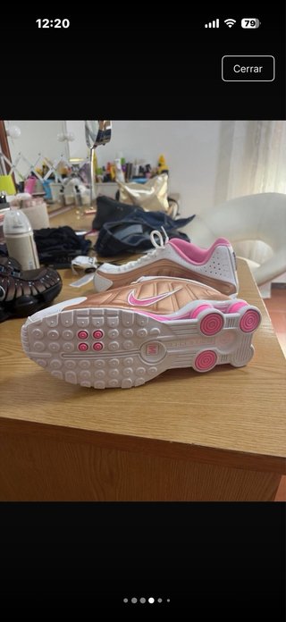 Nike Shox R4 Mujer Rosa y Blanco