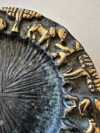 Cenicero/Plato Bronce Vintage Figuras
