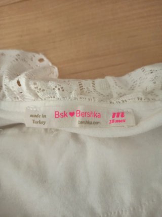 Top palabra de honor con volantes blanco