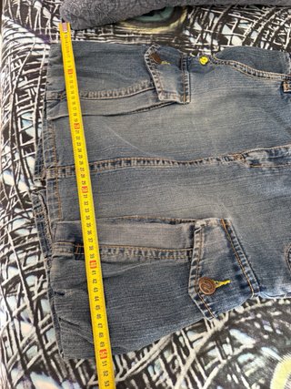 Falda tejana cargo midi desigual T34