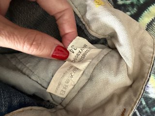 Falda tejana cargo midi desigual T34