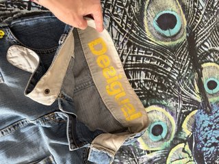 Falda tejana cargo midi desigual T34