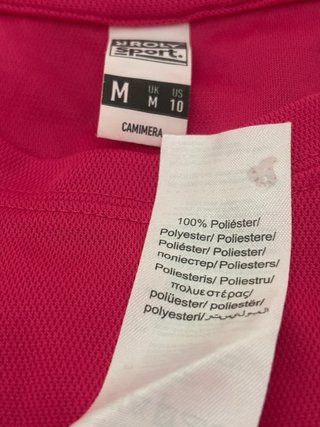 Camiseta T.M rosa transpirable Roly nueva