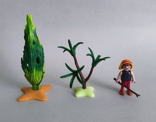 Playmobil Pastorcillo con Cabras y Arboles Belén.