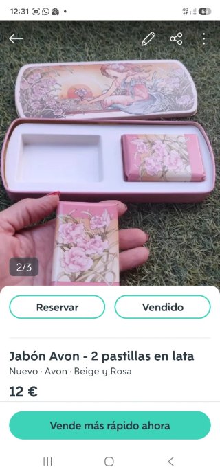 Lote 9 estuches de Jabones Avon
