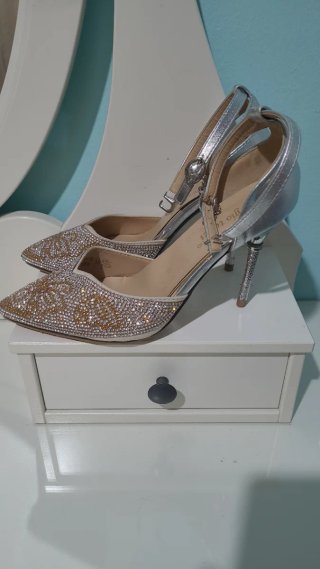 Lote Zapatos de fiesta dorados y plateados