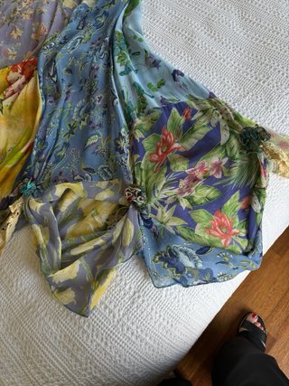 Vestido boho gasa floral talla única