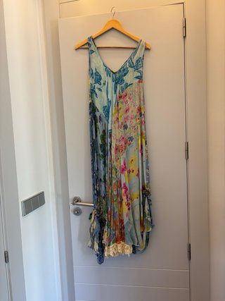 Vestido boho gasa floral talla única