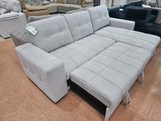 Sofá cama con chaiselongue reversible gris