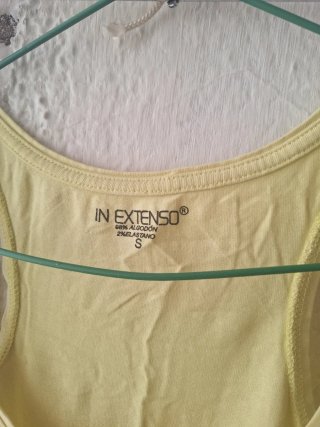 Camiseta tirantes In Extenso amarilla Talla S