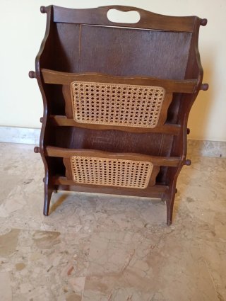 Portariviste in legno vintage da collezione