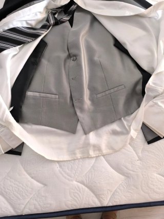 Traje de Caballero Negro y Blanco