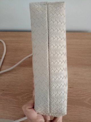 Bolso bandolera tejido beige