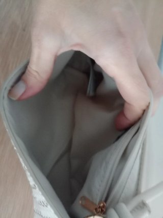 Bolso bandolera tejido beige