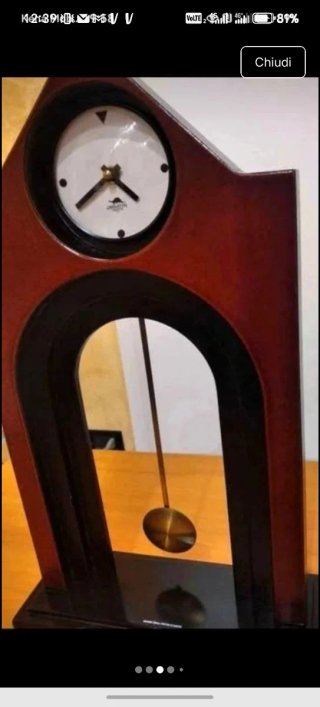 Orologio a pendolo da tavolo in legno