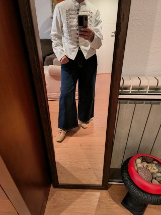 Chaqueta Zara Alamares Blanca
