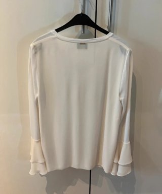 Camisa Liu Jo Blanca Manga Larga Volantes