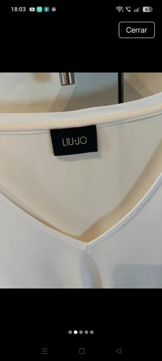 Camisa Liu Jo Blanca Manga Larga Volantes
