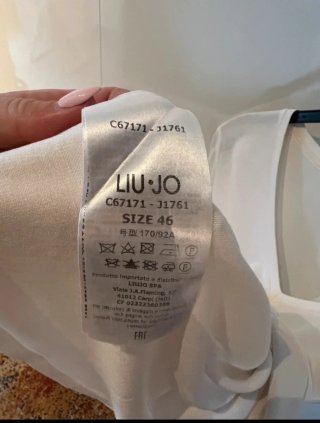 Camisa Liu Jo Blanca Manga Larga Volantes