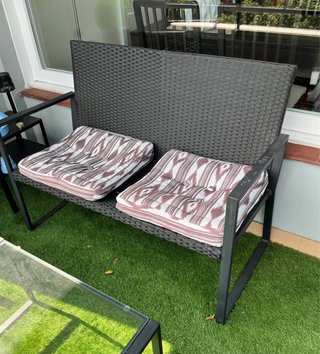 Conjunto Terraza 4 Plazas: Banco, Butaca y Mesa