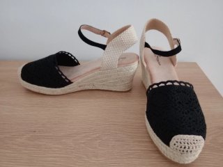 Alpargatas de cuña negras Talla 41