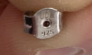 Pendientes Plata Ley Rubí y Circonitas