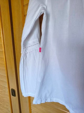 Blusa Flamenco Blanca Talla S